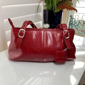 Kenneth Cole New York Red Leather Shoulder Bag – Y2K Baguette